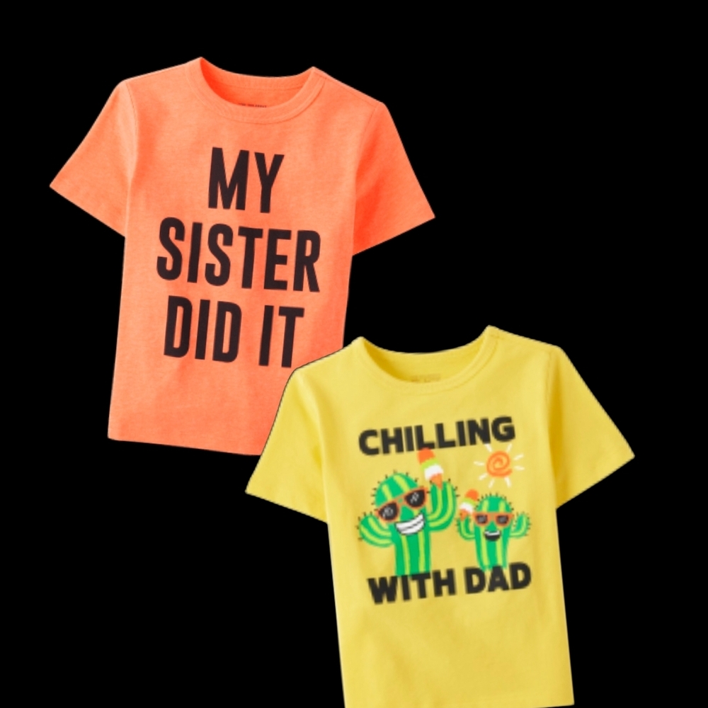 🆕️The Children's Place Orange and Yellow Graphic Tees